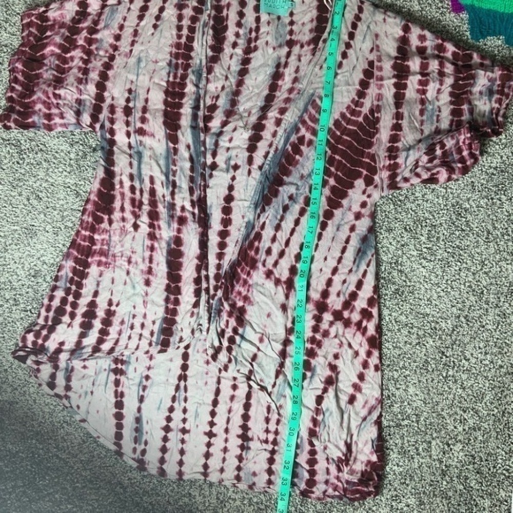 Judith March Tie-Dye Boho/Hippie Fringe Open Front Kimono Size Small - Picture 12 of 14
